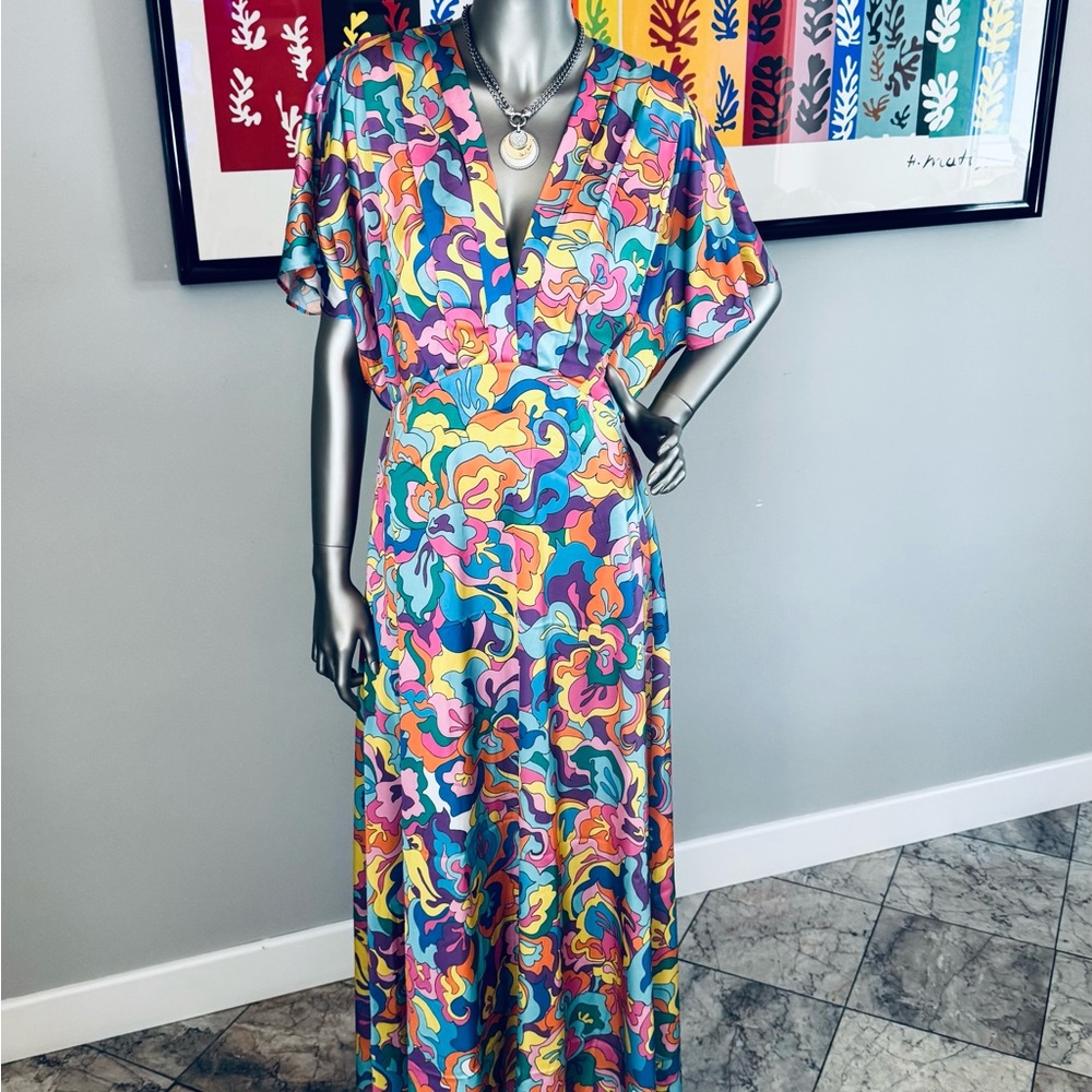 Boston Proper Multicolor Abstract Dress - Excellent Condition - Picture 5 of 16